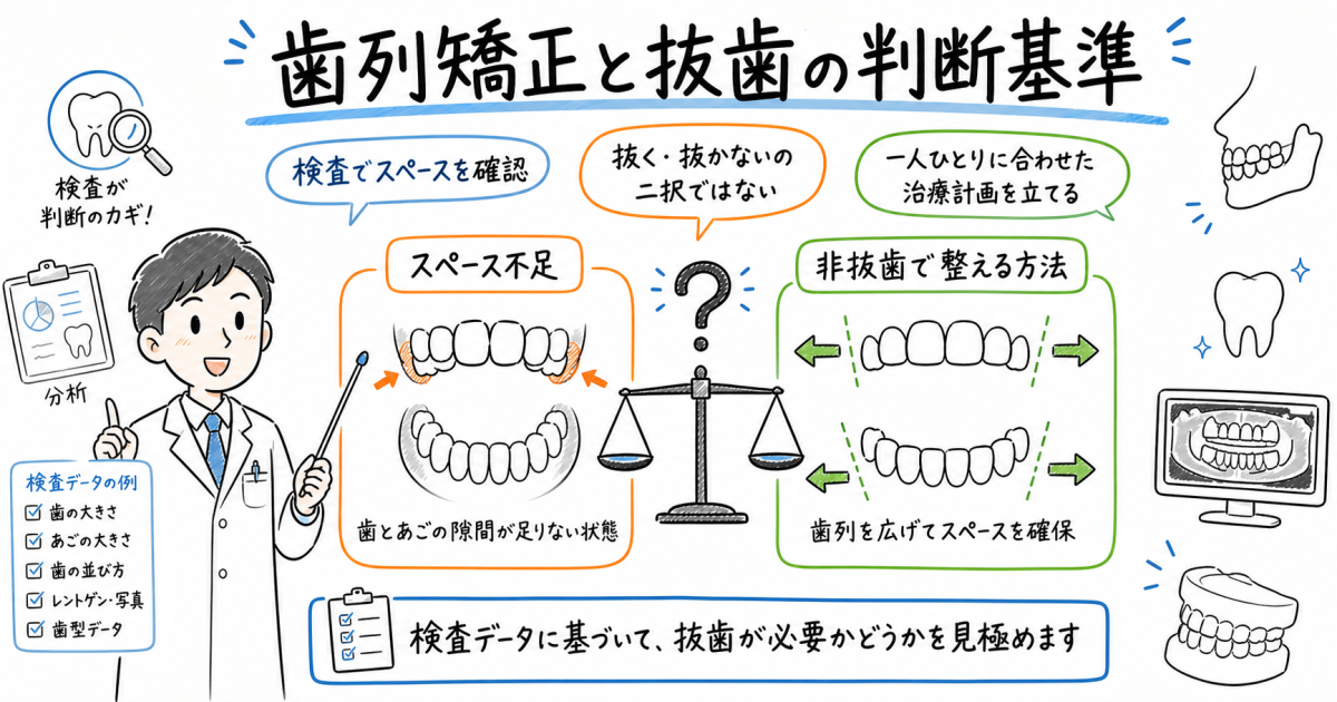 歯列矯正で抜歯は必要？抜かない治療を選べる基準を歯科医師が解説
