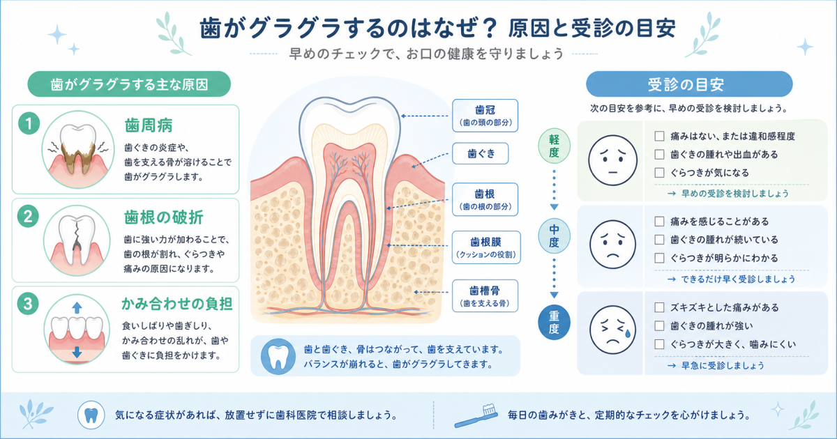 歯がグラグラで抜けそう！今すぐ受診すべきか？原因と治療法